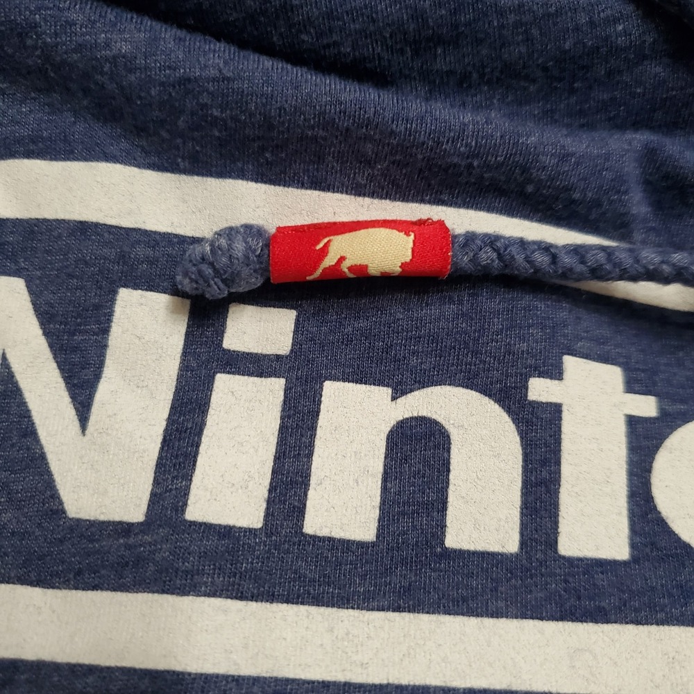 Nintendo New York Logo Hoodie Blue Long Sleeve‎ Lightweight Unisex Gamer - Picture 9 of 9